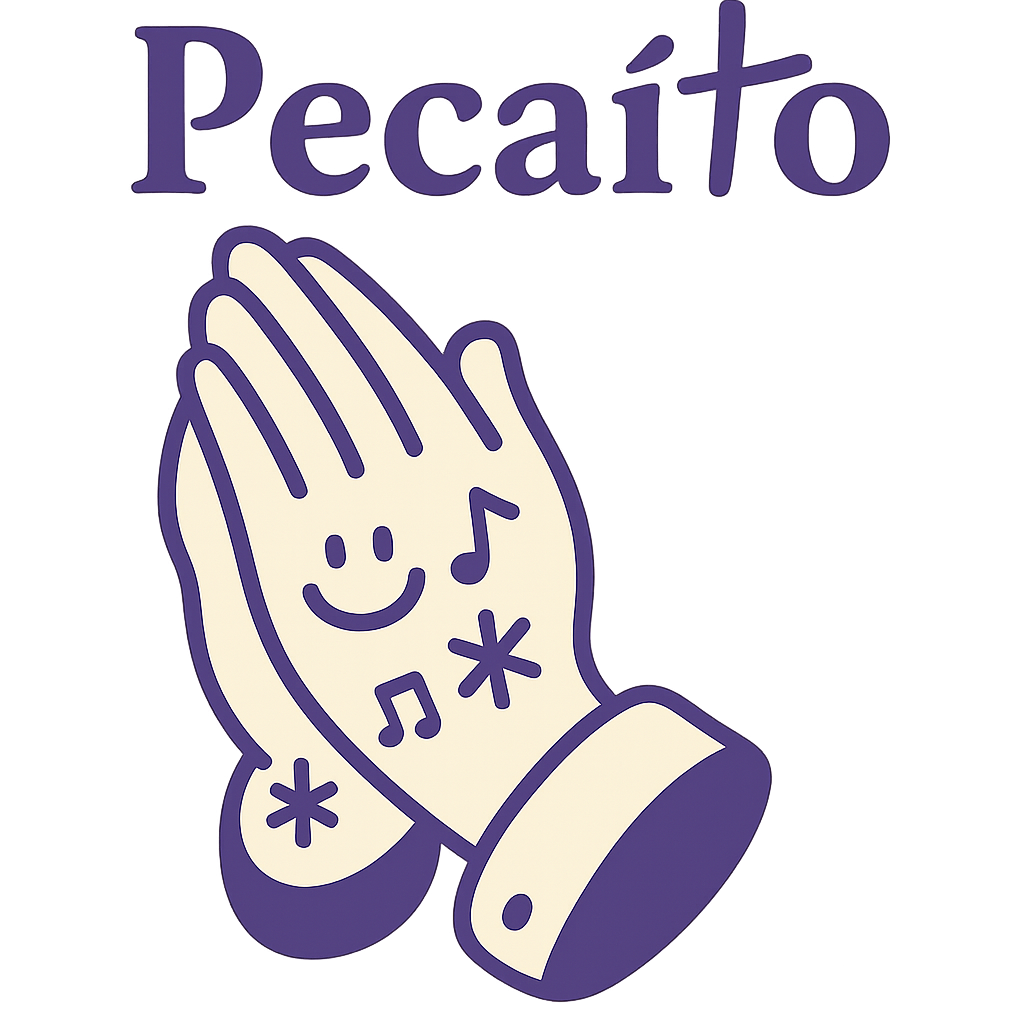 Manos rezando con logo de Pecaíto